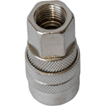 CONECTOR RAPIDO SENCILLO PLATEADO HEMBRA DE 1/4"