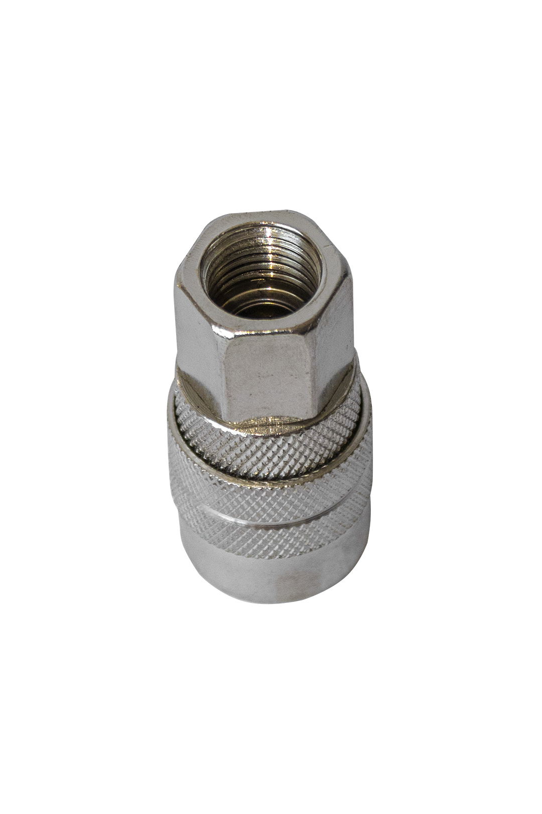 CONECTOR RAPIDO SENCILLO PLATEADO HEMBRA DE 1/4"